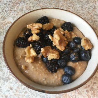 maple walnut fermented steel cut oats