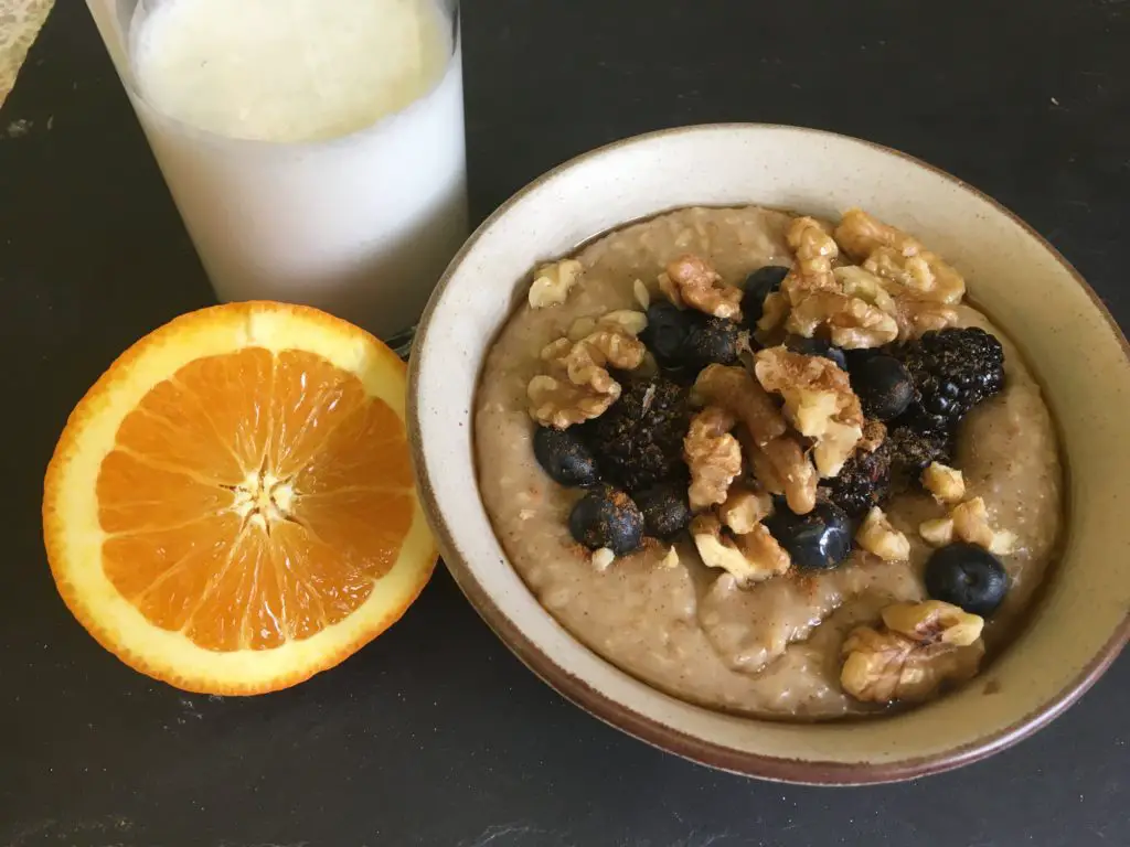 maple walnut fermented steel cut oats 