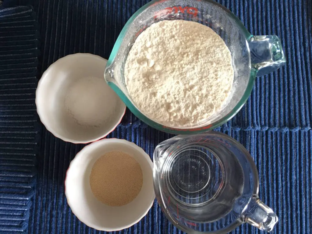 ingredients for homemade pizza dough