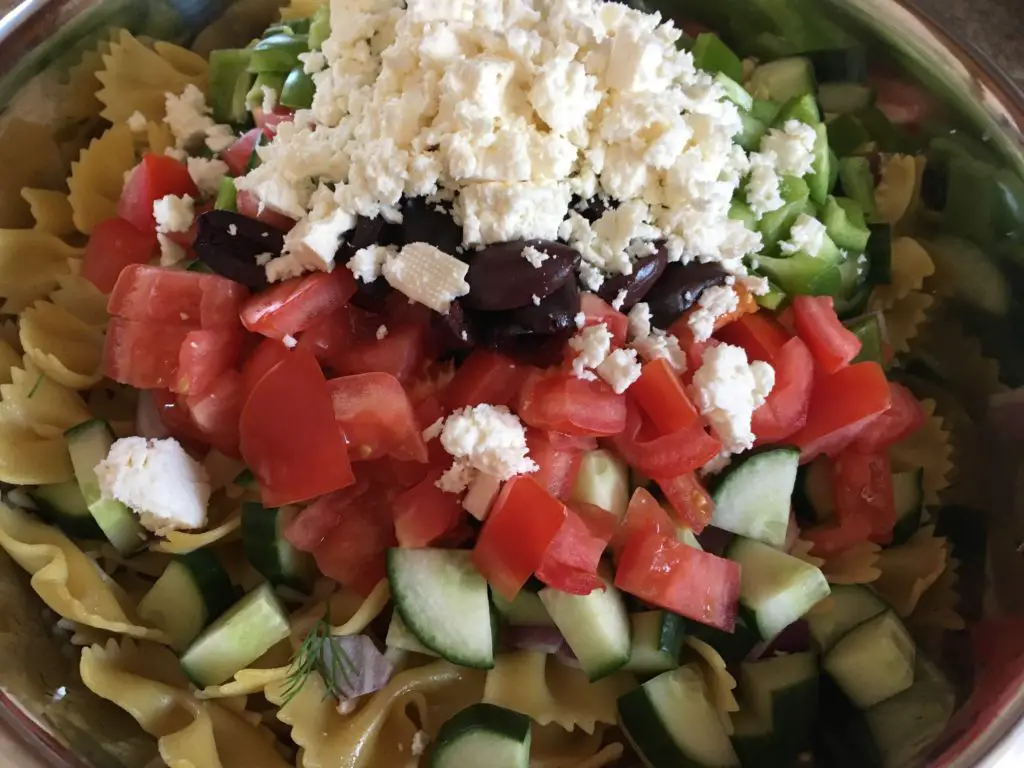 greek pasta salad to feed a crowd