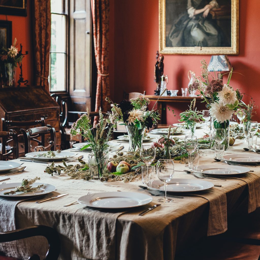 vintage table gathering