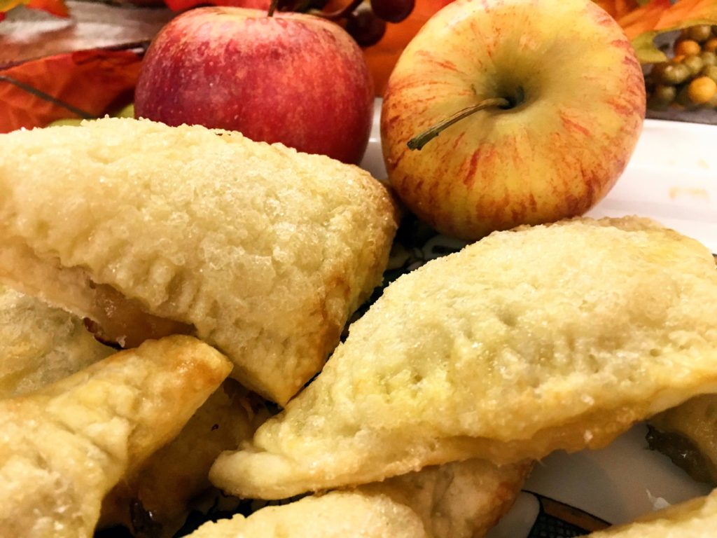 plateful of early fall apple turnovers