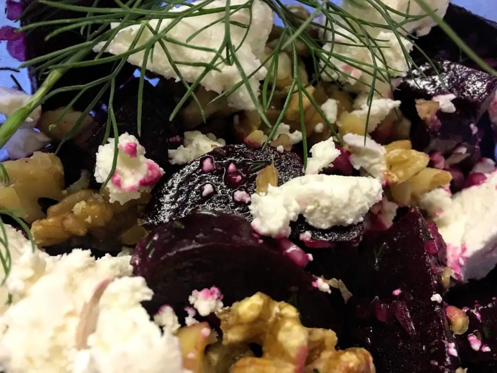 roasted beet salad with dill