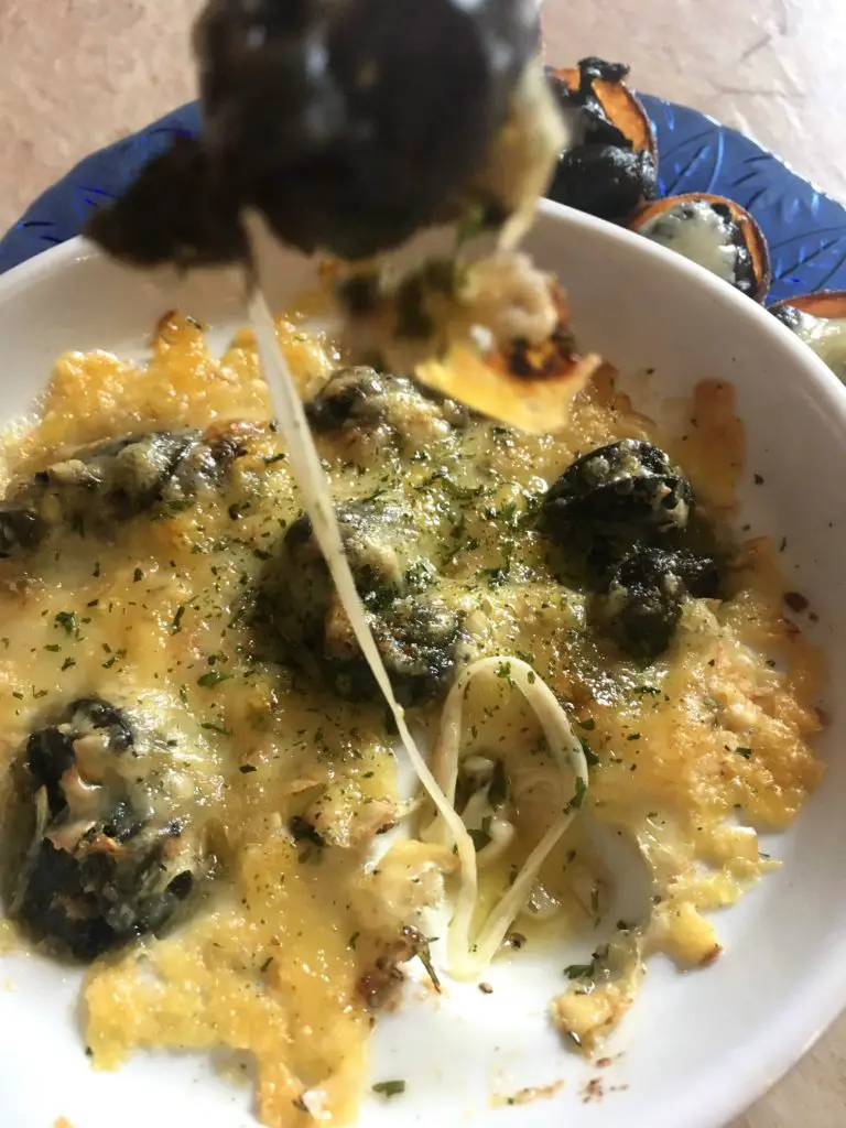 cheesy escargot plate