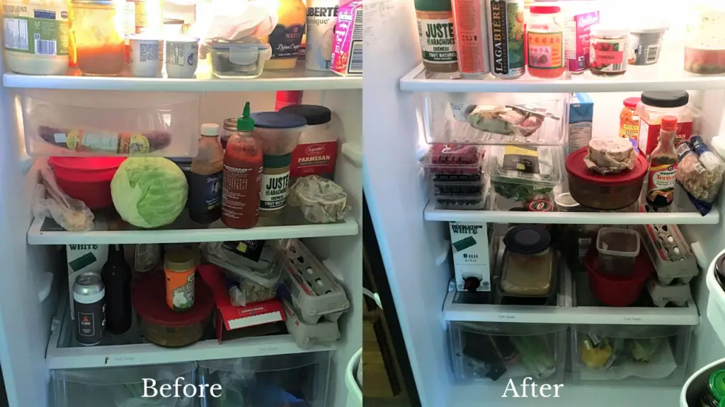 fridge cleaning before and after