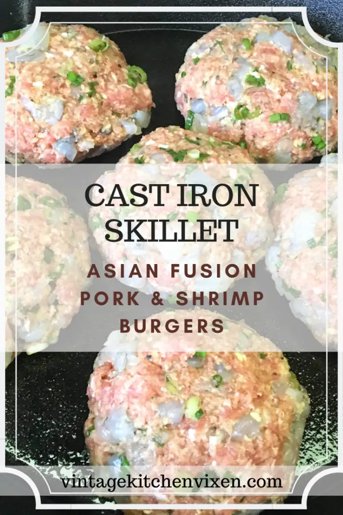 asian fusion pork and shrimp burgers pin