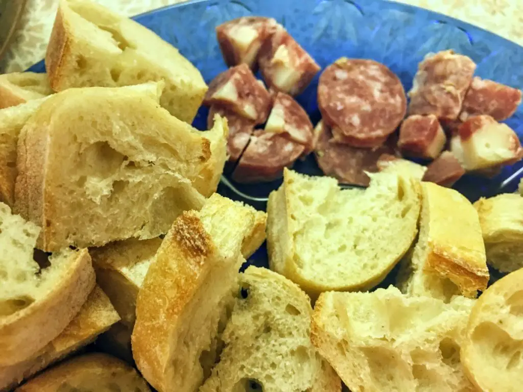 Baguette and cured meats