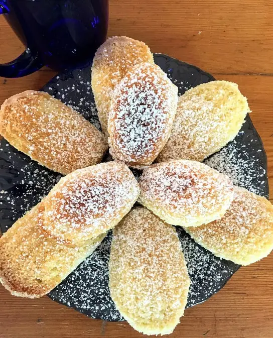 plate of madeleines