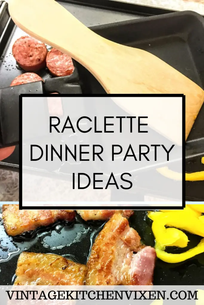 pinterest image for raclette dinner party ideas
