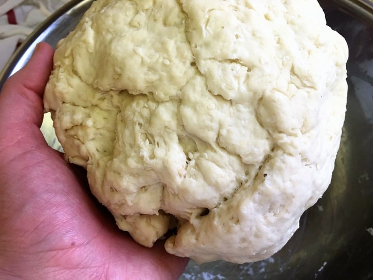 ball of sesame naan dough