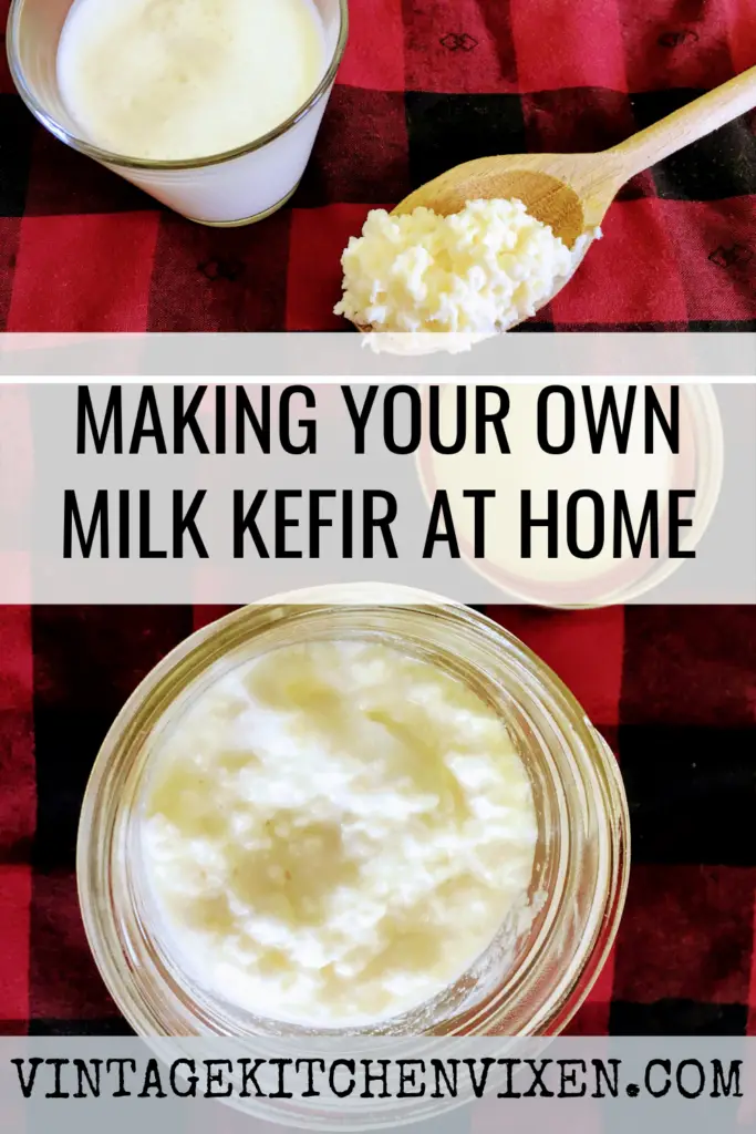 making homemade milk kefir pinterest image