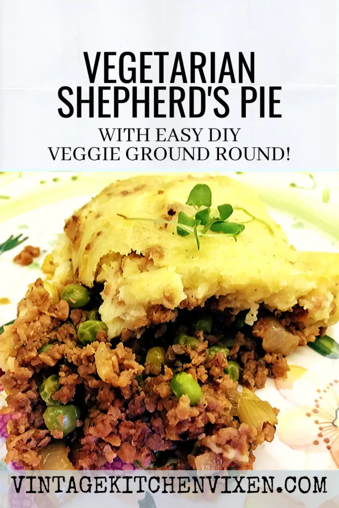 vegetarian shepherd's pie pinnable image