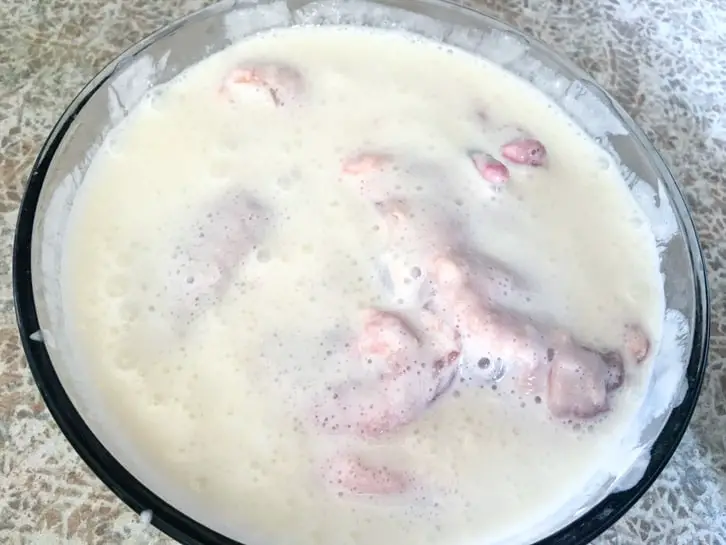 chicken soaking in milk kefir brine