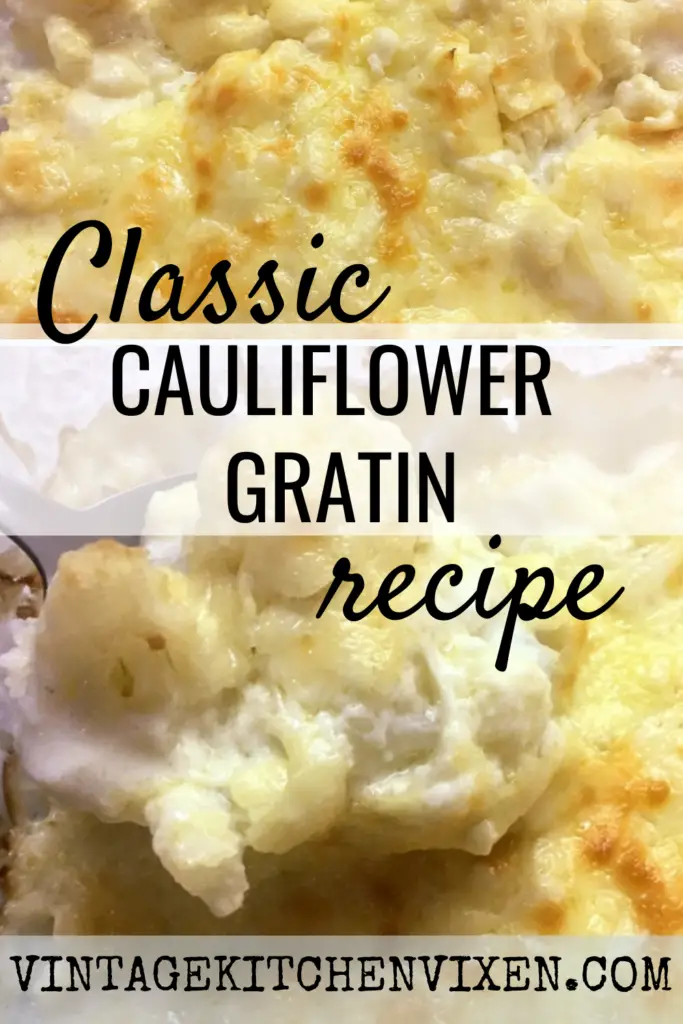 Classic cauliflower gratin pinnable image