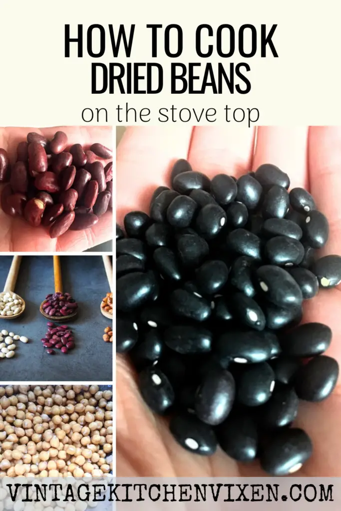 how to cook dried beans and lentils pin