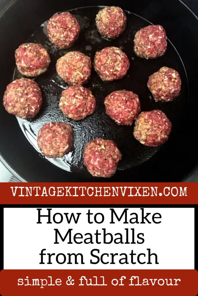 how to make homemade meatballs pin