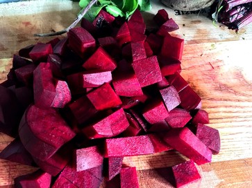 roughly chopped beets