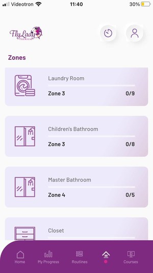 flylady zones in app