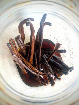 homemade vanilla extract remnants